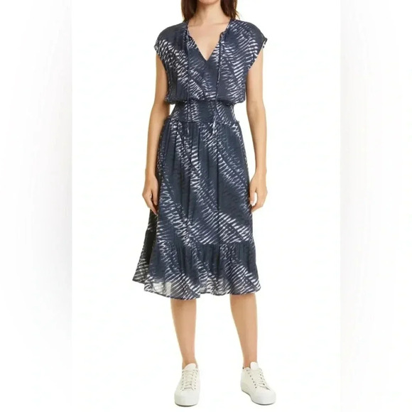 Rails Dresses & Skirts - Rails - Ashlyn Shibori Print Split Neck Boho Dress - Size XL